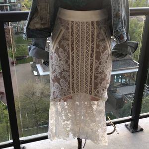 🤍 Sexy, Classic White Lace Skirt